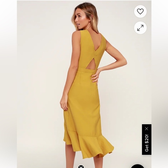 Yellow Button-Down Ruffle Hem Dress - Picture 8 of 8